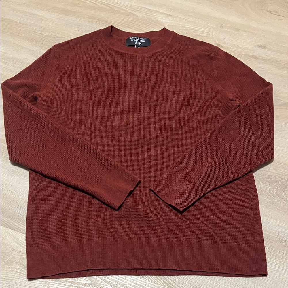 Banana Republic Men's Crewneck Sweater in Rust